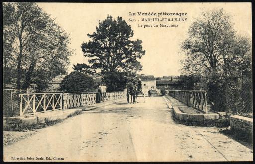 Le pont du Marchioux à Saint-André-sur-Mareuil (vues 1-2), le pont Perrin (vue 3), le pont sur le Marillet (vue 4), le pont du Pavé (vue 5), le pont sur le Lay (vues 6-9), lavandières (vue 7) / Dugleux phot. (vue 6).